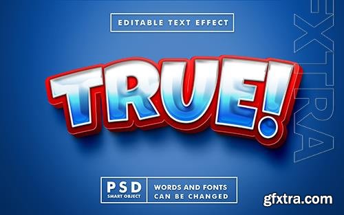 3d true text effect psd
