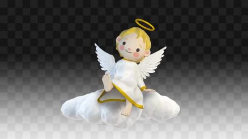 Videohive - Angel Sitting On A Cloud - 35358829 - 35358829