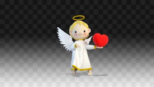 Videohive - Angel Dancing With A Heart - 35358833 - 35358833