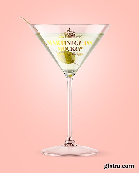Martini Glass with Olive Mockup 88235