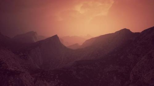 Videohive - Dramatic Sky Over Rocky Mountains at Sunset - 35367510 - 35367510