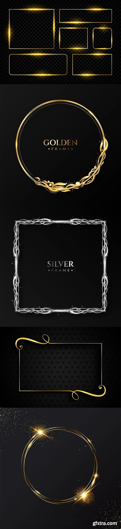 Realistic Golden & Silver Frames - 10+ Vector Templates