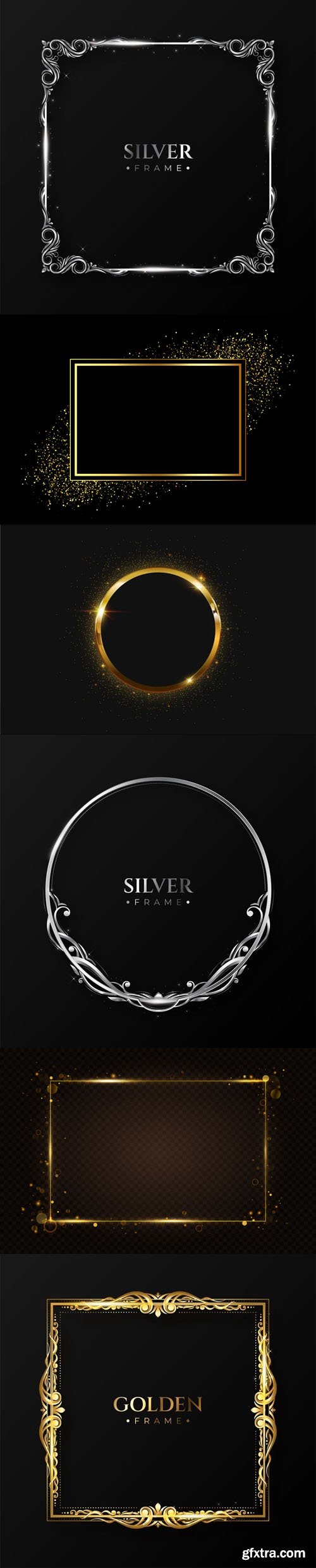 Realistic Golden & Silver Frames - 10+ Vector Templates