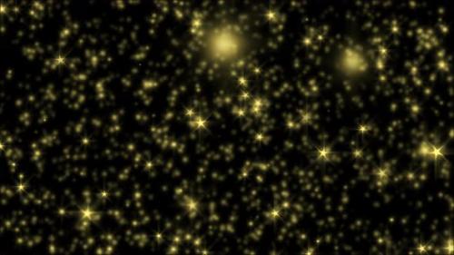 Videohive - Shining Golden Stars Blinking In The Night - 31884362 - 31884362