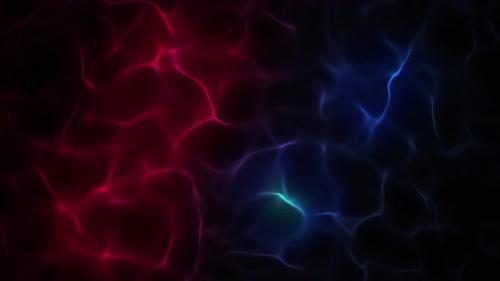 Videohive - Abstract Particles Background With Dots Red And Blue Loop 4k - 32009747 - 32009747