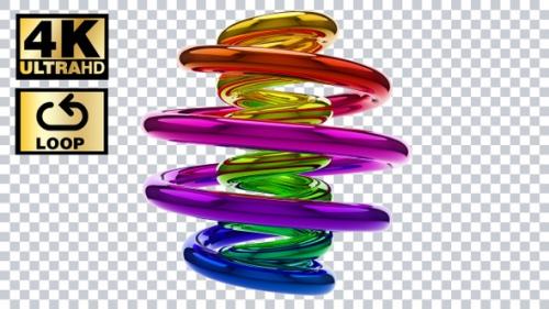 Videohive - Helix Spring Rotating And Looping In 4k With Transparent Background Alpha - 32295949 - 32295949