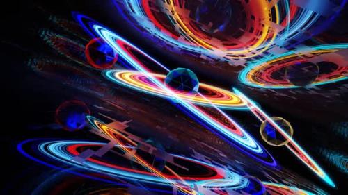 Videohive - Vj Loop Abstract Animation Picture Of The Movement Of Abstract Planets 02 - 35329360 - 35329360