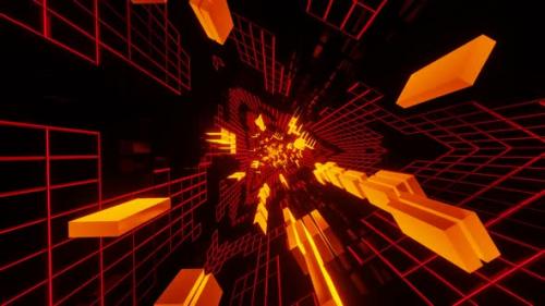 Videohive - Vj Loop Is A Fast Moving Triangular Bright Tunnel With Rotation 02 - 35329468 - 35329468