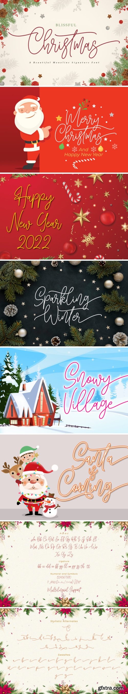 Blissful Christmas Font