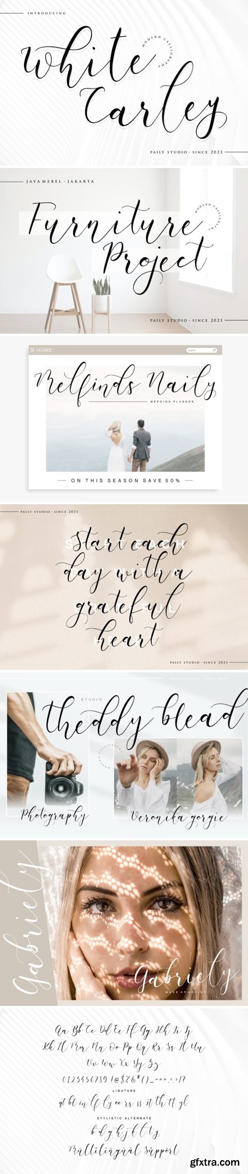 White Carley Font