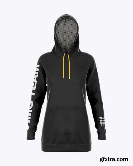 Hoodie Dress Mockup - Front View 48110