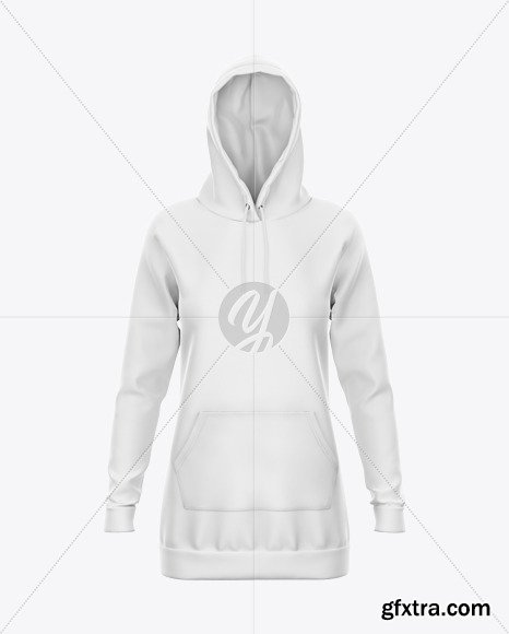 Hoodie Dress Mockup - Front View 48110