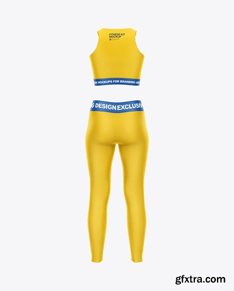 Women\'s Fitness Kit Mockup - Back View 47580