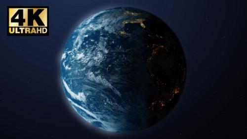 Videohive - Day To Night Rotating Globe Earth Terra 24 Hours Passed Loop - 26507012 - 26507012