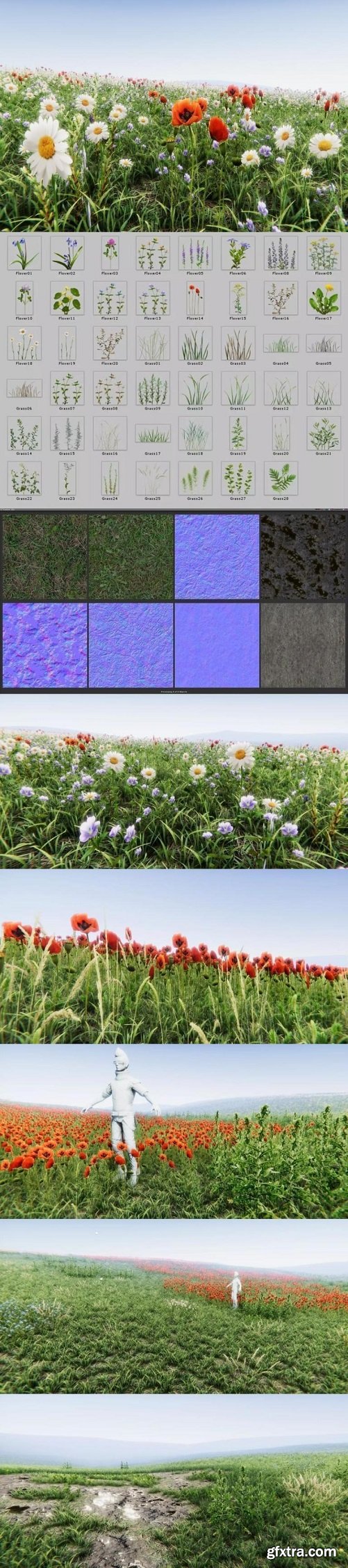 Unity Asset – Realistic Grass Flowers Pack