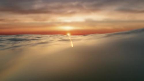 Videohive - Beautiful Sun Reflecting In The Ocean Sunset Sea Loop Sunrise 4k - 30324316 - 30324316