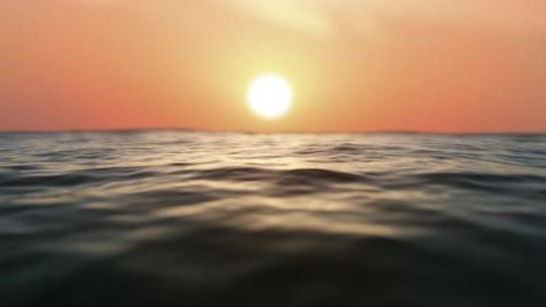 Videohive - Beautiful Sun Reflecting In The Ocean Calm Sunset Sea Loop Sunrise 4k - 30750710 - 30750710