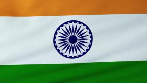 Videohive - Waving Indian flag. India waved flag close up. - 30976468 - 30976468