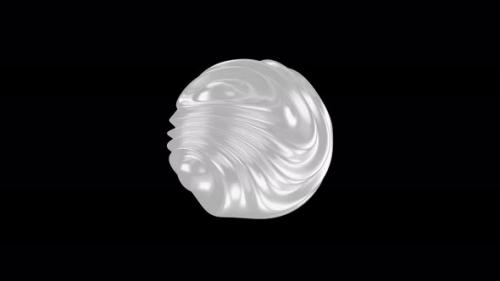 Videohive - 3D white waving sphere - 31167295 - 31167295