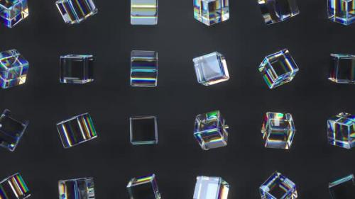 Videohive - 3d glass rotating cubes. - 31482436 - 31482436