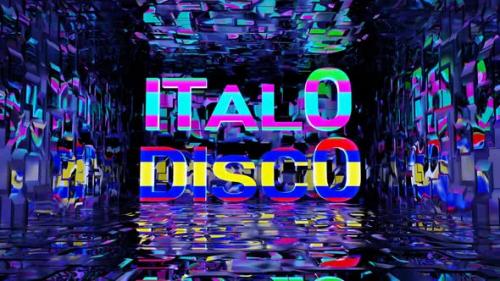 Videohive - Vj Loop Animation Of Multicolored Jumping Letters Italo Disco 02 - 35359791 - 35359791