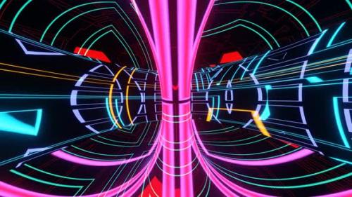 Videohive - Vj Loop Abstract Surreal Neon Background Flashing Multicolored Lights 02 - 35359827 - 35359827