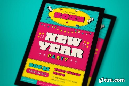 New Year Party Flyer Set