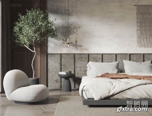 Wabi-Sabi-style bedroom 03