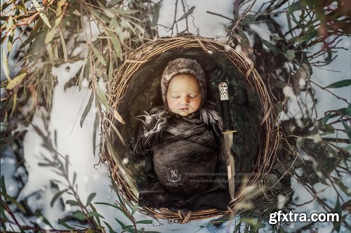 Jon Snow Game of Thrones Poppet - Newborn Digital Backdrop