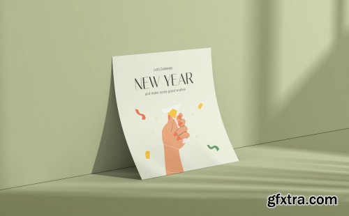 New Year Greeting Card Template