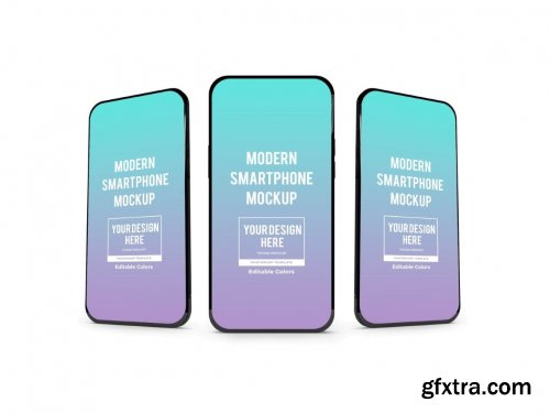 Modern Smartphone Mockup Template Set