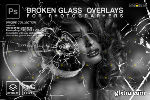 Broken Glass Photoshop Overlay Bundle