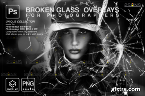 Broken Glass Photoshop Overlay Bundle