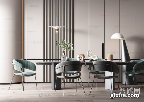 Modern dining table and chair combination