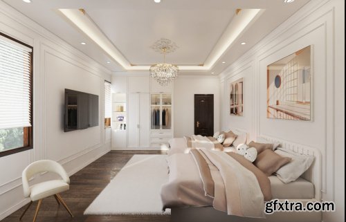 Sketchup Bedroom Interior by Le Dinh Nam