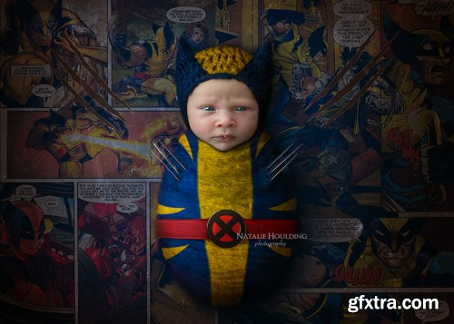 Newborn Digital Backdrop - Wolverine 