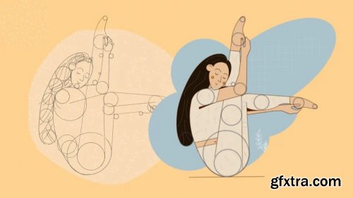  Flat-style Character Illustration with Circles: A Fun Beginner's Guide in Procreate