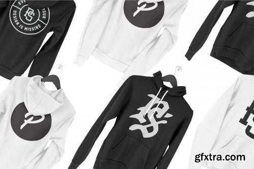 CreativeMarket - Hanging Pullover Hoodie Mockups 3431385