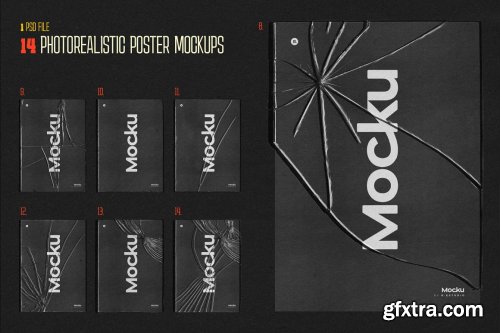 CreativeMarket - Broken glasses mockups 6527382