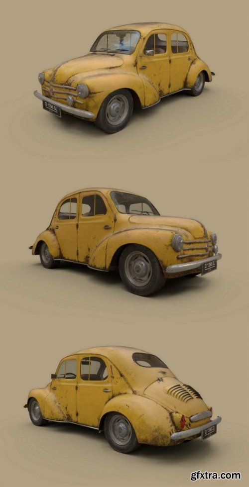 Old rusty renault 4cv 1960