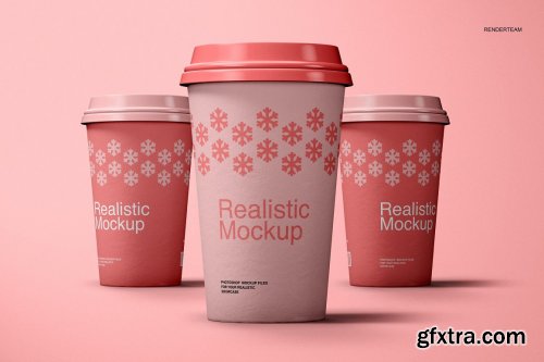 CreativeMarket - Paper Cup Mockup Set 6676518