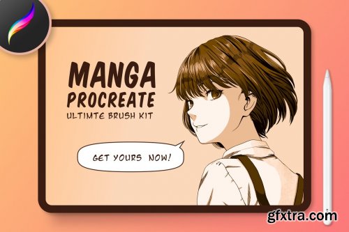 CreativeMarket - Manga Procreate Brushes & Anime Pens 5387184