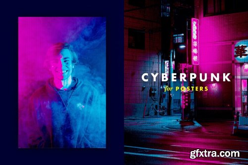 CreativeMarket - Cyberpunk Photo Effect for Posters 6714525