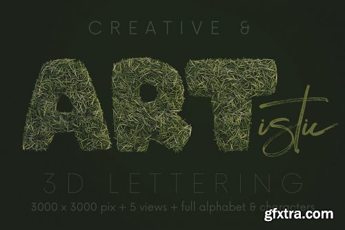 CreativeMarket - Grass Bold - 3D Lettering 6726207