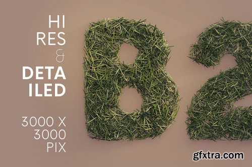 CreativeMarket - Grass Bold - 3D Lettering 6726207