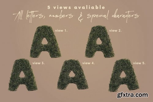 CreativeMarket - Grass Bold - 3D Lettering 6726207