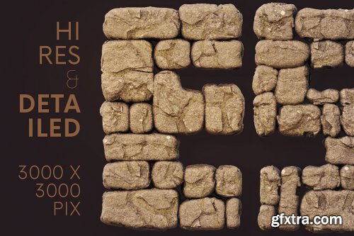 CreativeMarket - Stone Wall - 3D Lettering 6726302