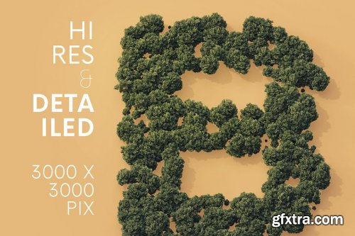 CreativeMarket - Aerial Forest - 3D Lettering 6724309