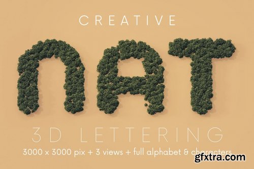 CreativeMarket - Aerial Forest - 3D Lettering 6724309