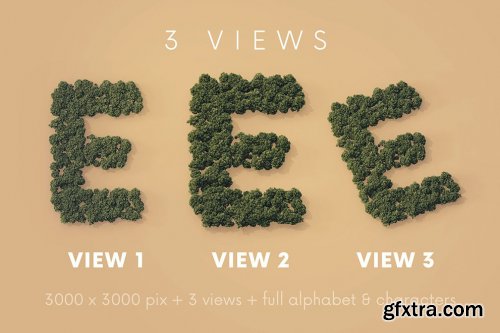 CreativeMarket - Aerial Forest - 3D Lettering 6724309